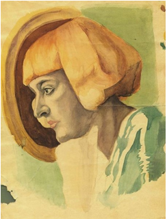Портрет Цветаевой 1933г. Худлжник Борис Федорович Шаляпин 